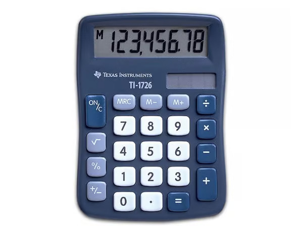 Texas TI-1726 solar calculator