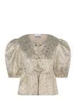 GANNI Blouse Gold Silver - GOLD/SILVER - 34