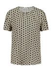 GERRY WEBER Blouse 1/2 Sleeve - BLACK/TAUPE STAR AOP - 38