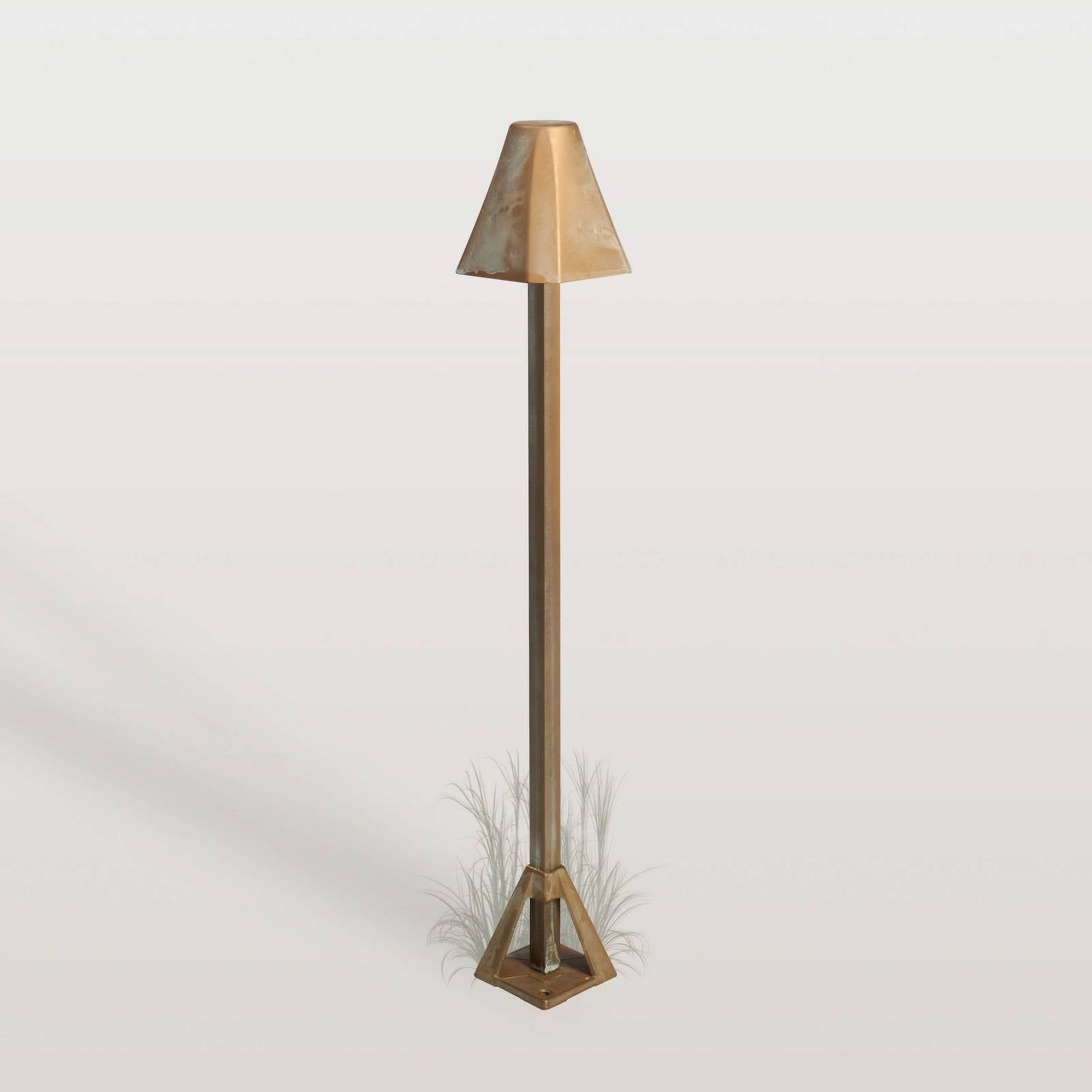 Silva Frame -LED-pollarivalaisin, korkeus 50 cm, antiikkimessinki
