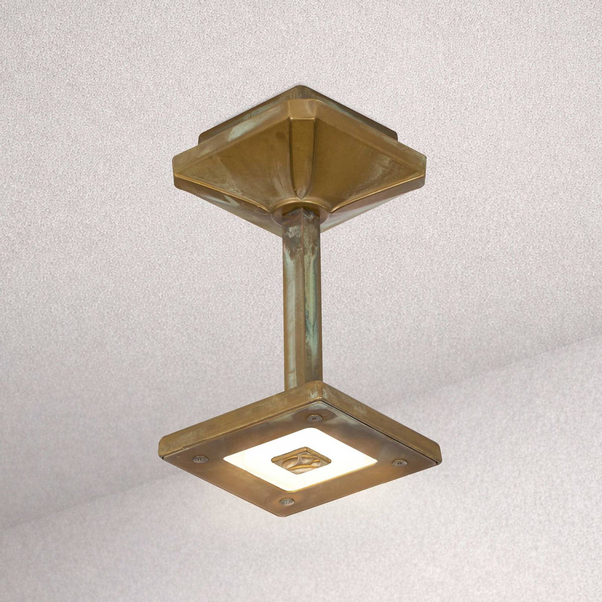 Aura Frame -LED-ulkokattovalaisin, korkeus 20 cm, antiikkimessinki