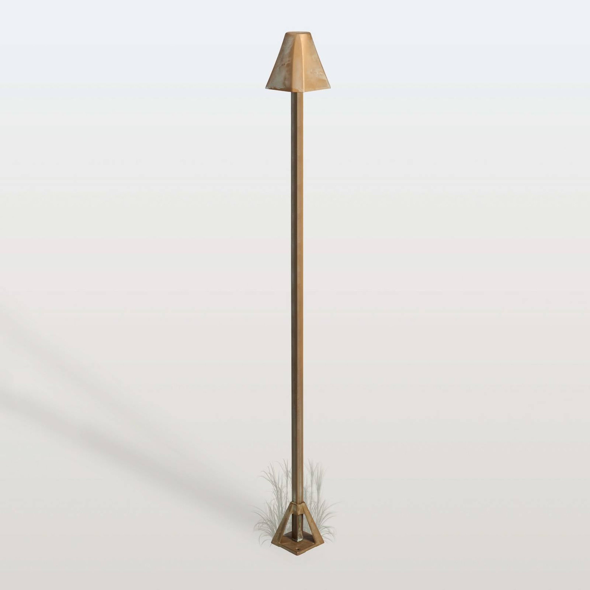 LED-pylväsvalaisin Silva Frame, korkeus 100 cm, antiikkimessinki, IP65