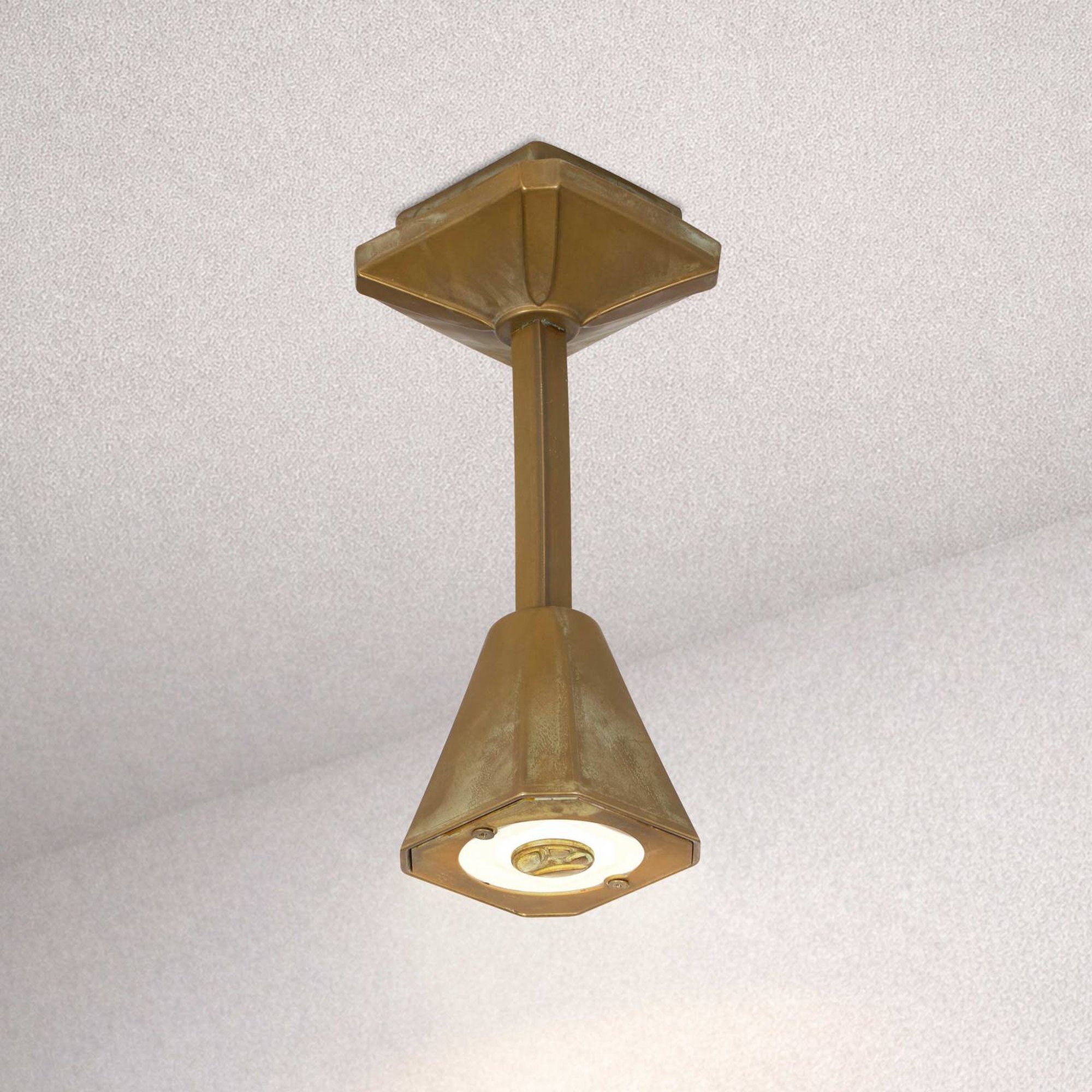 Silva Frame -LED-ulkokattovalaisin, korkeus 26 cm, antiikkimessinki