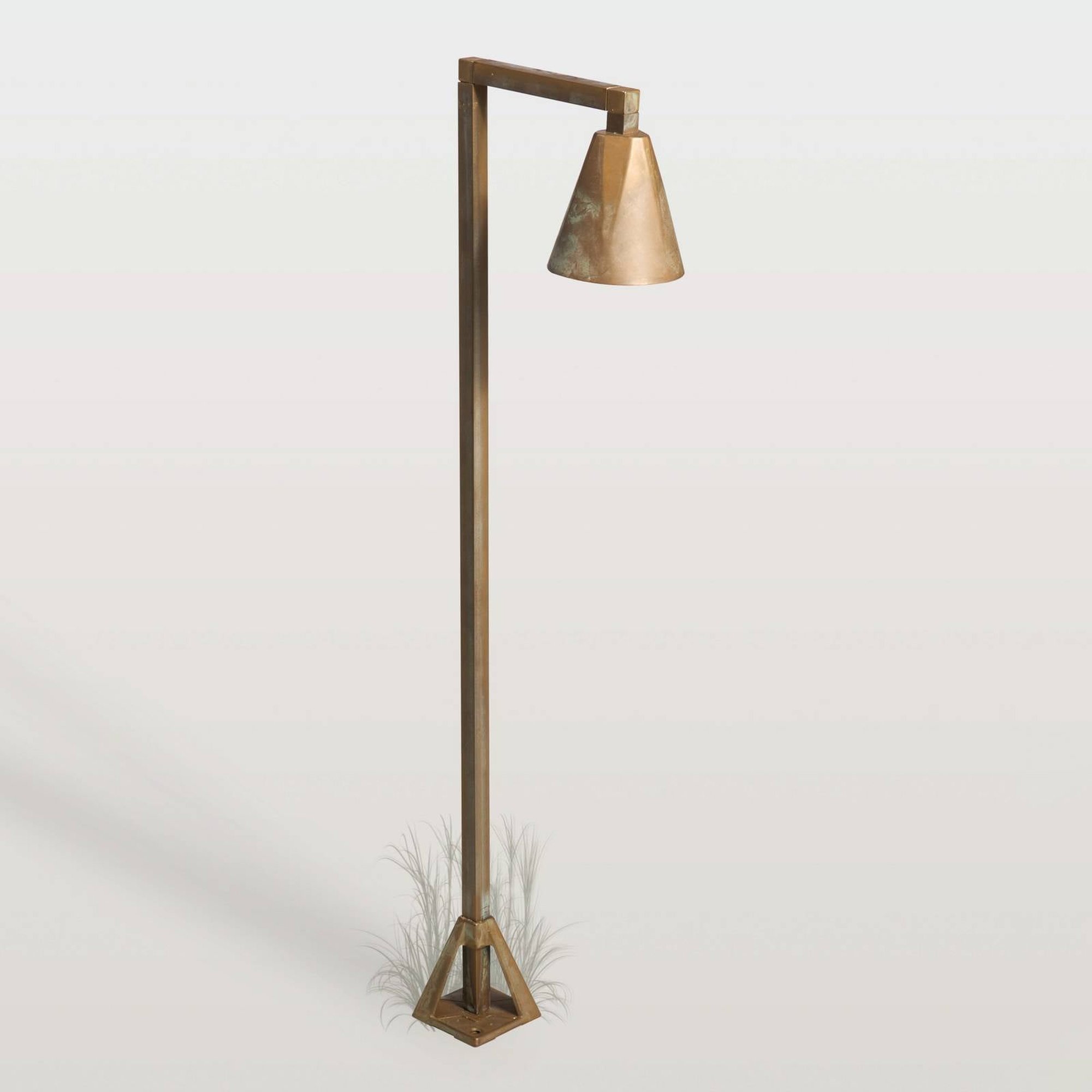 Silva Disk -LED-pylväsvalaisin, 80 x 19 cm, antiikkimessinki