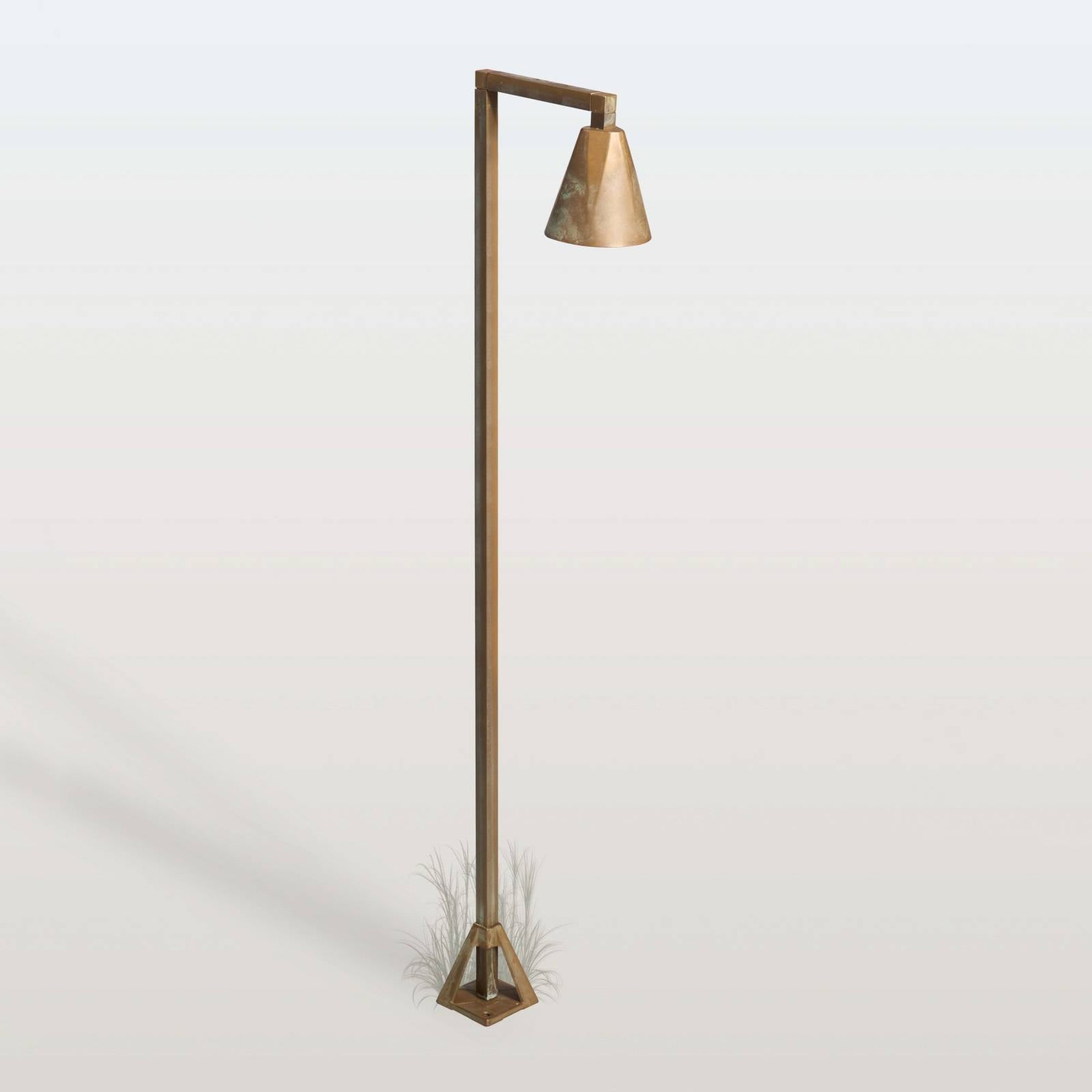 Silva Disk -LED-pylväsvalaisin, 100 x 19 cm, antiikkimessinki