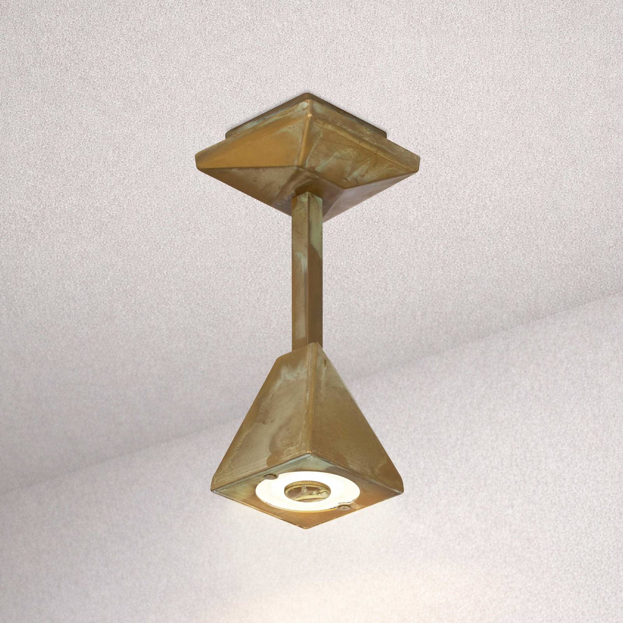 Silva Edge -LED-ulkokattovalaisin, korkeus 26 cm, antiikkimessinki