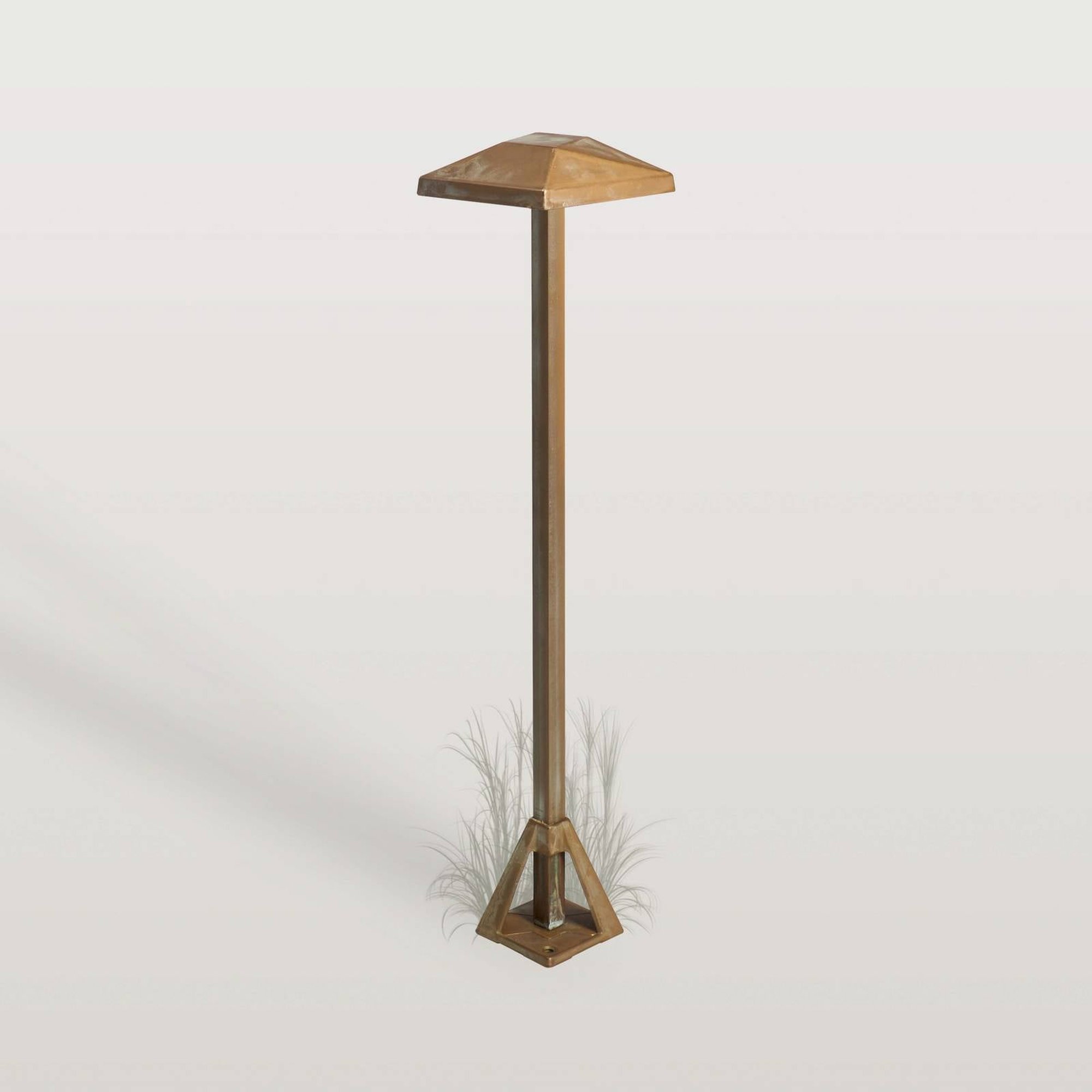 Aura Edge -LED-pollarivalaisin, korkeus 50 cm, antiikkimessinki