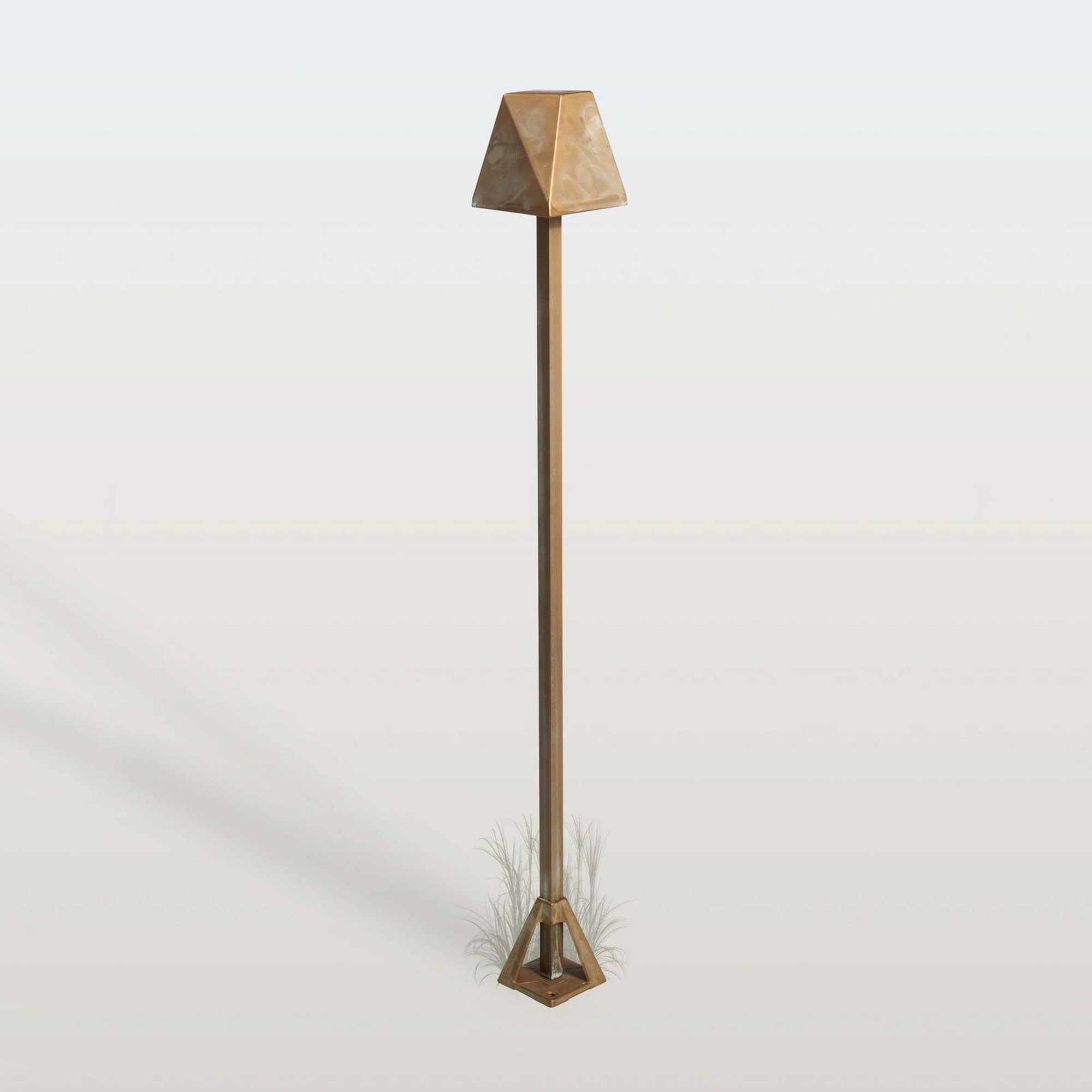 Silva Edge -LED-pylväsvalaisin, korkeus 80 cm, antiikkimessinki, IP65