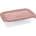 Neliönmuotoinen ruokasäilytysastia 1L Fresh&Go pinkki