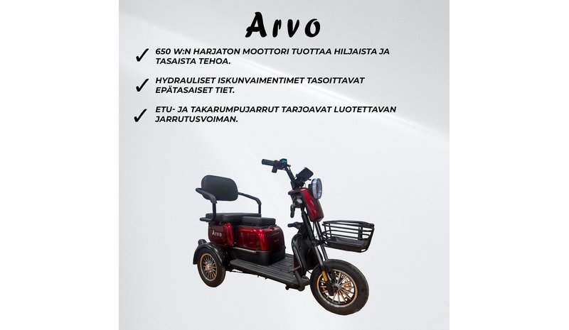 Arvo P250 senioriskootteri – kuva 1/3