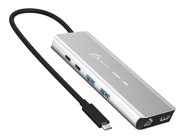 J5 Create USB4 8K MULTI-PORT HUB SPACE - GREY