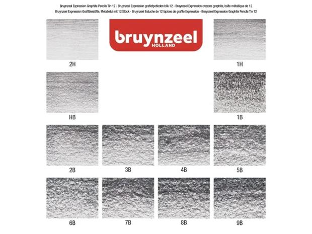 Bruynzeel Expression Graphite Pencils Tin 12 – kuva 4/5