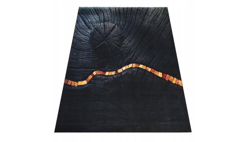 Matto Black-Gold 11, 160x220 cm – kuva 1/1