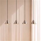 Lucande LED-riippuvalaisin Rhodes, 4-lamppuinen, nikkeli, 82 cm