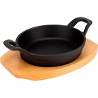 Mareld Serveringspanna i gjutjärn 16 cm, underlägg i trä
