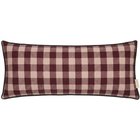 Decotique Outline Check Tyyny 30x70 Cm Burgundinpunainen - Koristetyynyt & Suojukset Puuvilla Burgundy - 7340149807126