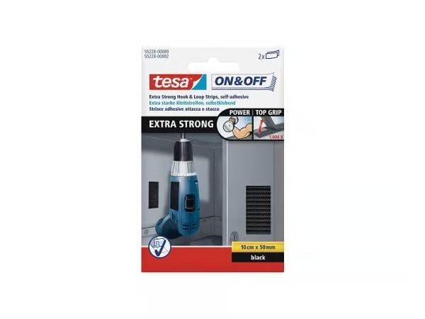 TESA On & Off Extra Strong Strips 50 mm : 10 cm