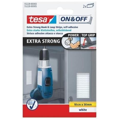 TESA On & Off Extra Strong Strips 50 mm : 10 cm