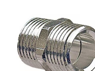 Uponor coupling plated uni 1/2mt-1/2mt