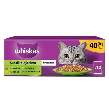 Whiskas 1+40x85 g Suosikit lajitelma hyytelössä – kuva 2/3
