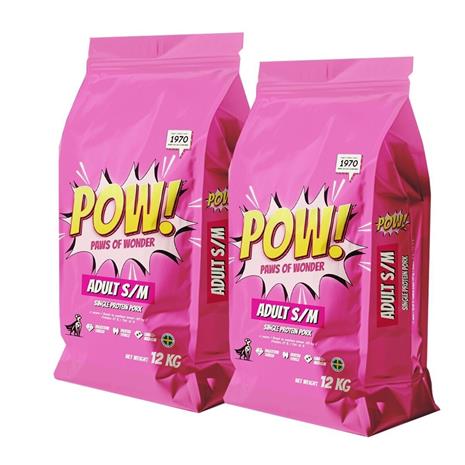 POW! DOG ADULT SMALL/MEDIUM PORK 12 KG