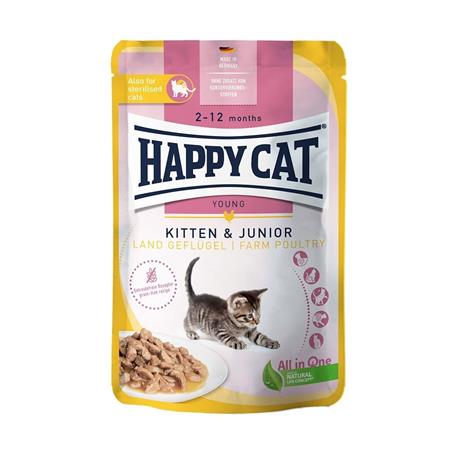 Happy Cat Våtfoder Kitten/Junior fågel 85 g