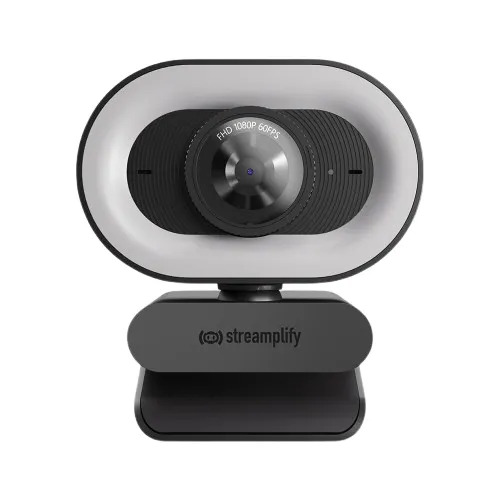 Streamplify CAM Plus Full HD 1080p, 60fps -webkamera + rengasvalo, musta