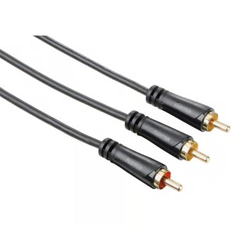 Hama 1 Phono to 2 Phono Subwoofer Cable 7.5m