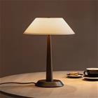 Globen Lighting Ligna -pöytälamppu, korkeus 39 cm, valkoinen/pronssi/tammi