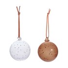 OYOY Natale Christmas joulupallo 2 osaa Kirkas-muskottipähkinä