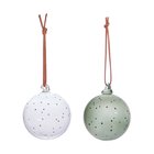 OYOY Natale Christmas joulupallo 2 osaa Kirkkaanvihreä
