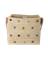 Rice - Raffia Square Basket with Dots and Leather Handles – kuva 1