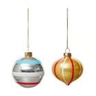 OYOY Vintage Christmas lasipallo No. 2 joulupallo 2 osaa Monivärinen