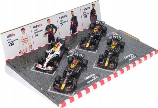 1:43 F1 RED BULL RACING 4Pk MAX VERSTAPPEN CHAMPION SET