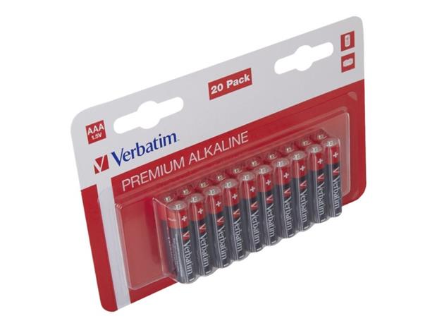 Verbatim â€“ Alkaline battery AAA 20 pack (49876)