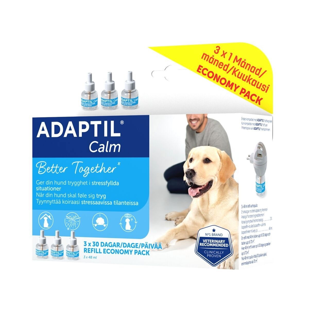 Adaptil ADAPTIL Calm täyttöpakkaus 3-pakkaus, 3x48 ml