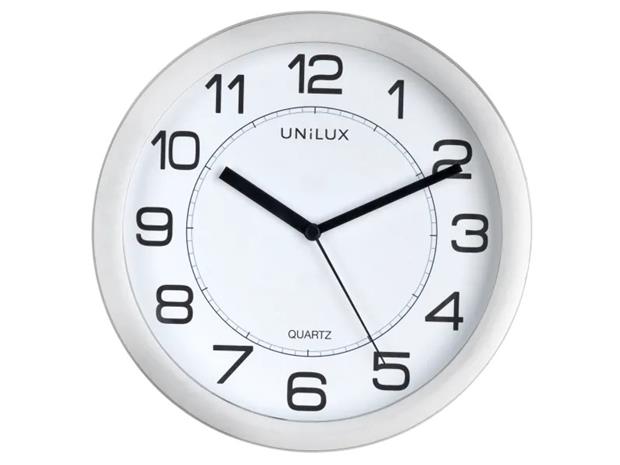 Unilux Attraction Clock metal grey