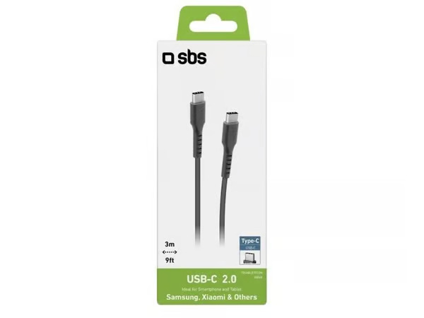 SBS TECABLETCC3M USB-C - USB-C 3m Cable - Black