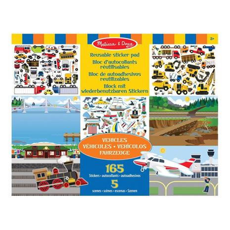 Melissa & Doug - Reusable Stickers Pad Vehicles