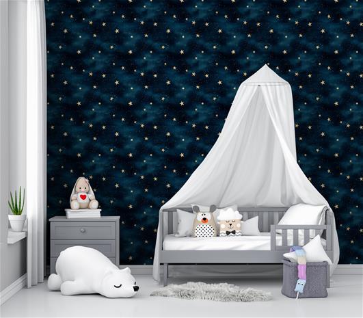 Embla Dark Blue - 1051601-01 Tapetti