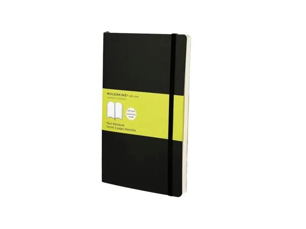 Moleskine Soft Large Plain Notebook -muistikirja, musta