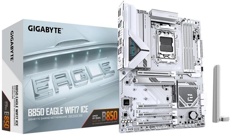 GIGABYTE B850 EAGLE WIFI7 ICE Emolevy - AMD B850 - Intel LGA1851 socket - DDR5 RAM - ATX