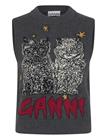 GANNI Vest Gray Quill - GRAY QUILL - S