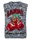 GANNI Heavy Wool Handknit Vest - MULTICOLORED - M