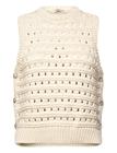 STELLA NOVA Cotton Stitch Vest - CREME - S
