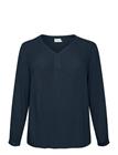 KAFFE CURVE Kcami Ls Blouse - MIDNIGHT MARINE - 54