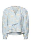 STELLA NOVA Big Dot Blouse - LIGHT BLUE - 36