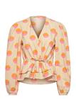 STELLA NOVA Big Dot Blouse - CREME/RED DOTS - 34