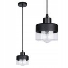 Riippuva Led-valaisin E27 musta lasi Loft-tyylinen