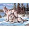 Timanttimosaiikki 30x40 cm - Wolves Winter – kuva 1